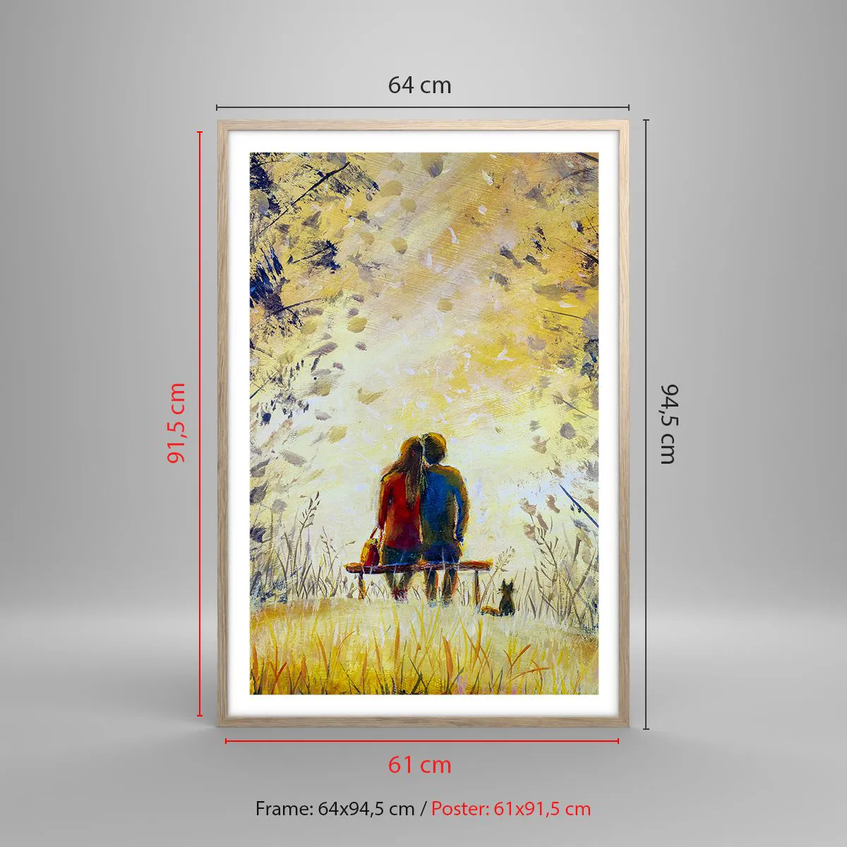 Poszter világos tölgy keretben - Varázslatos pillanat - 61x91 cm