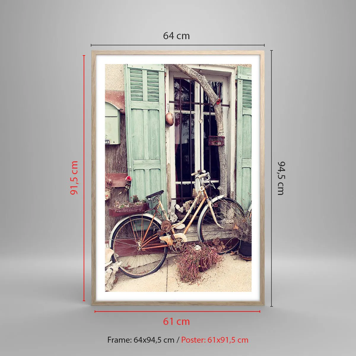 Poster in einem Rahmen aus heller Eiche - Es lebe die Provinz - 61x91 cm