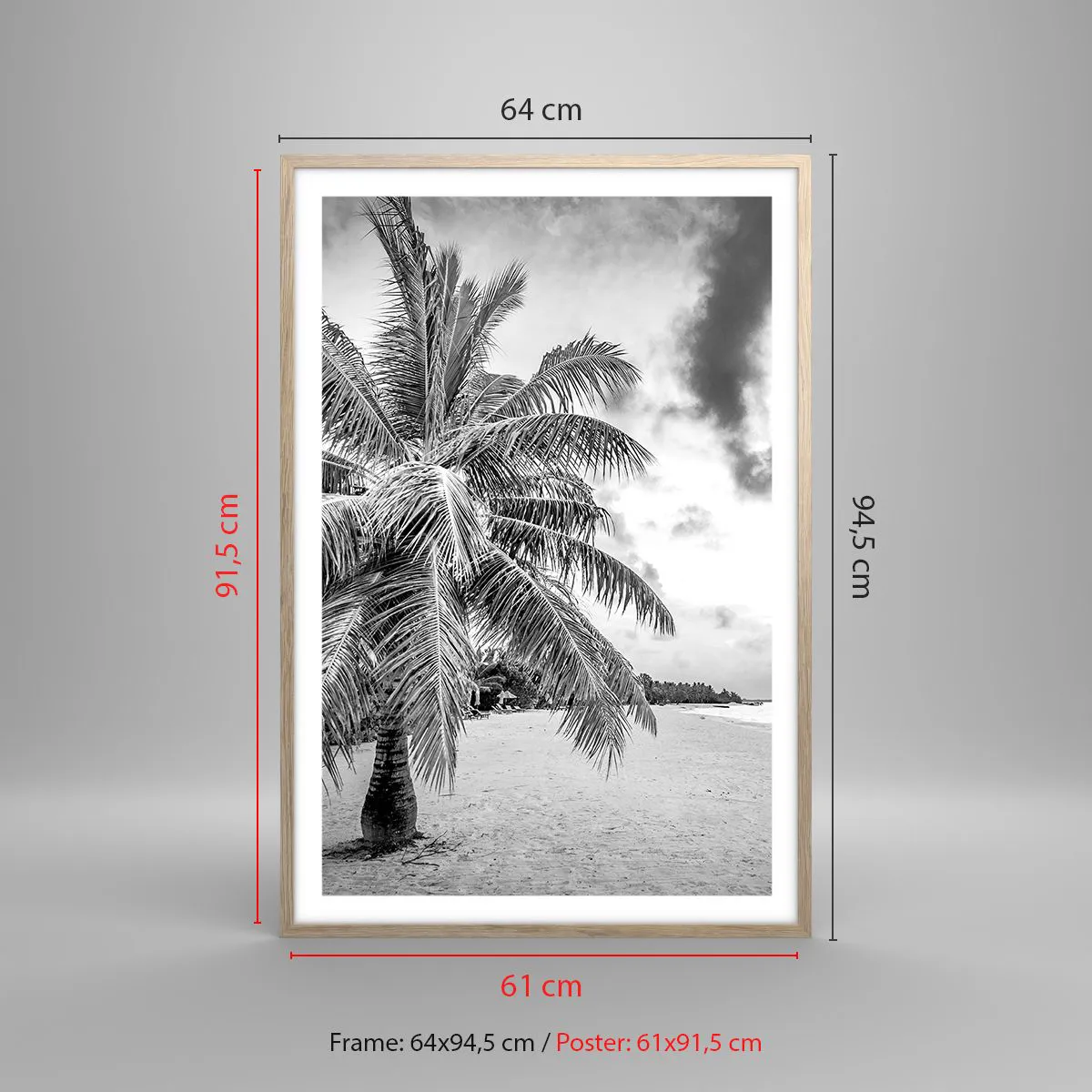 Affiche dans un chêne clair - Poster - Quand tu aspires à la solitude - 61x91 cm