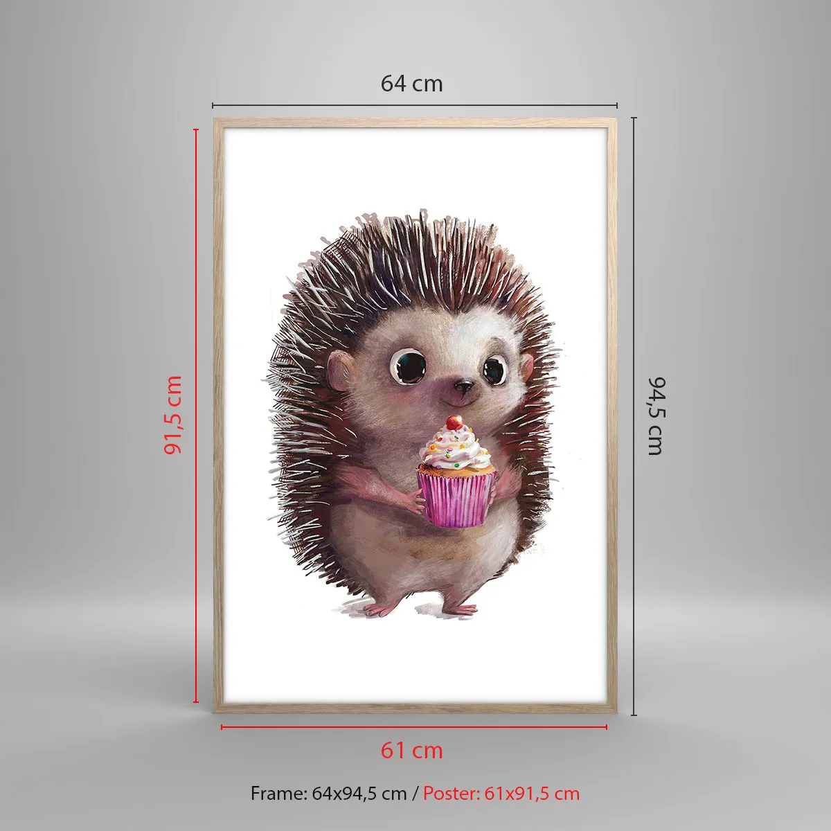 Poster in light oak frame - Everyday is Holiday - 61x91 cm