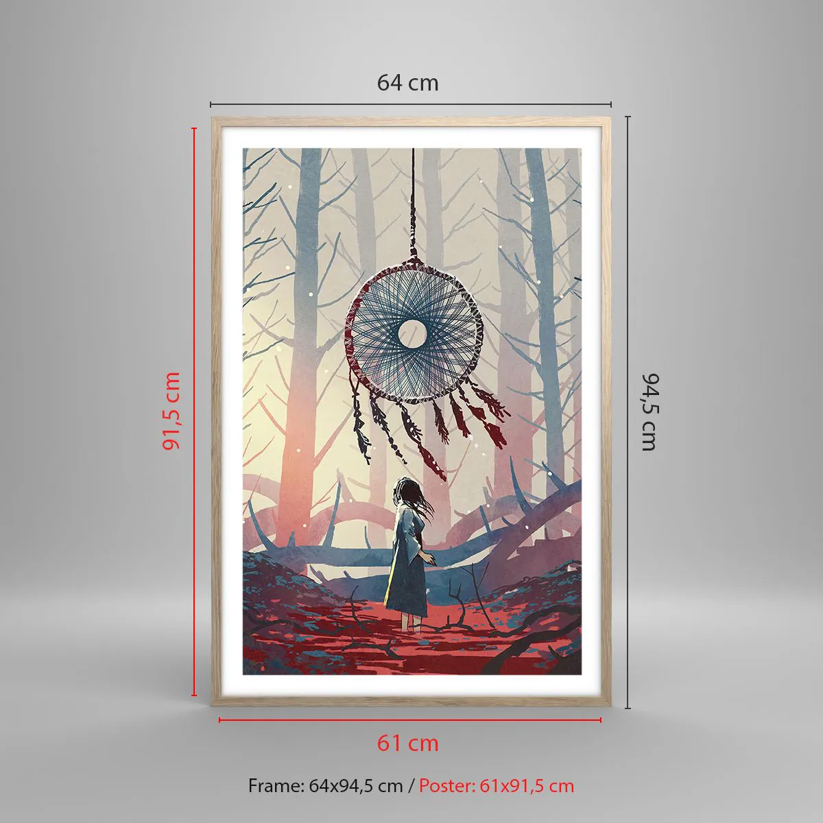 Poszter világos tölgy keretben - A boldogság titkos rituáléja - 61x91 cm