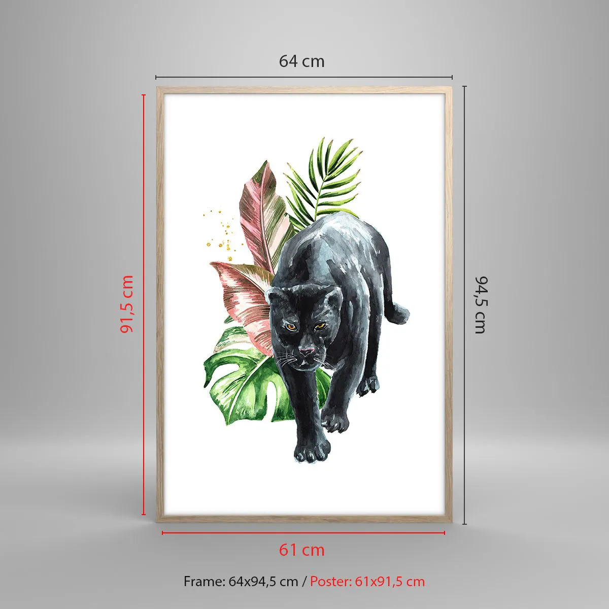 Póster en marco roble claro - Salvaje de corazón - 61x91 cm