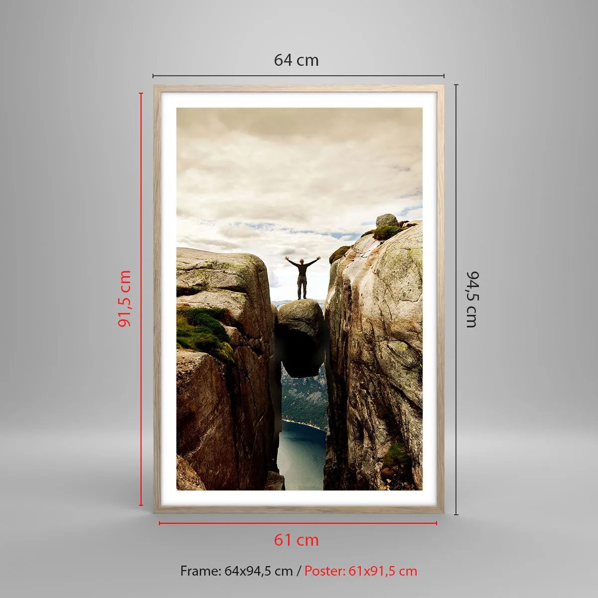 Affiche dans un chêne clair - Poster - Comment vous sentez-vous§ - 61x91 cm