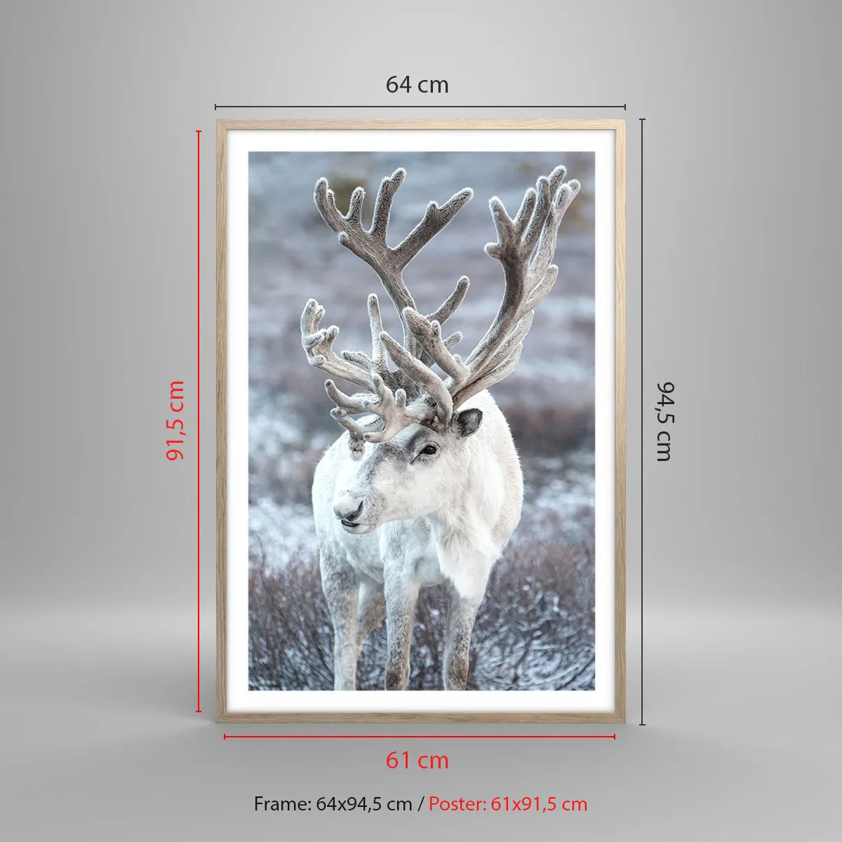 Pôster com moldura de carvalho claro - Retrato ao sol - 61x91 cm