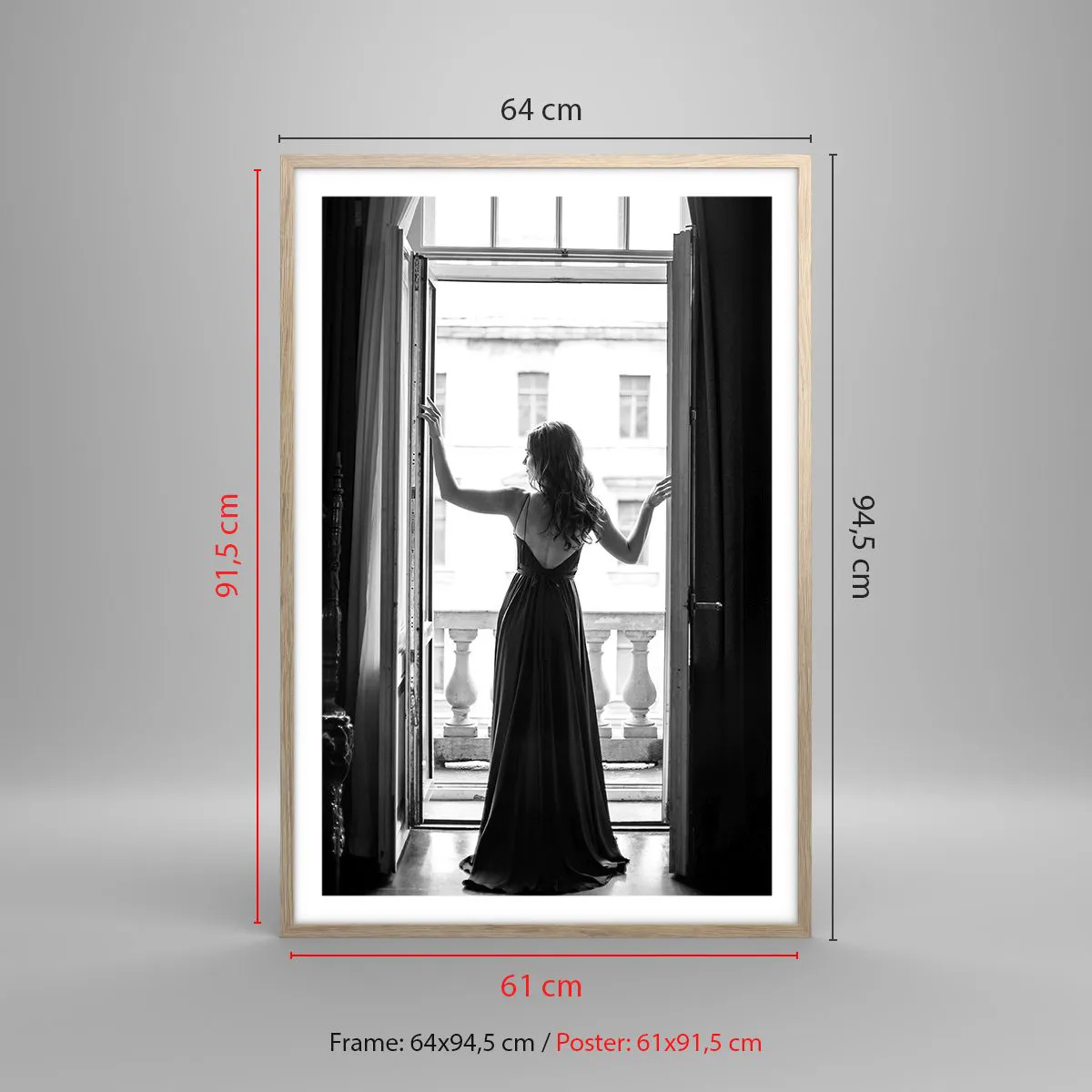 Póster en marco roble claro - Con gran estilo - 61x91 cm