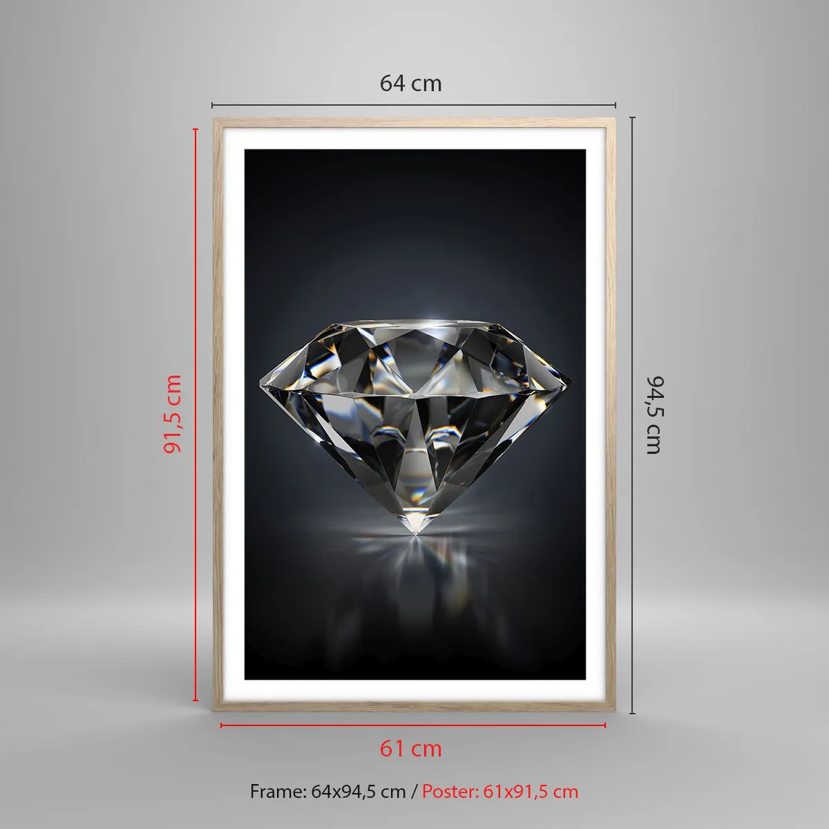 Plakát v rámu světlý dub - Best girls friend - 61x91 cm