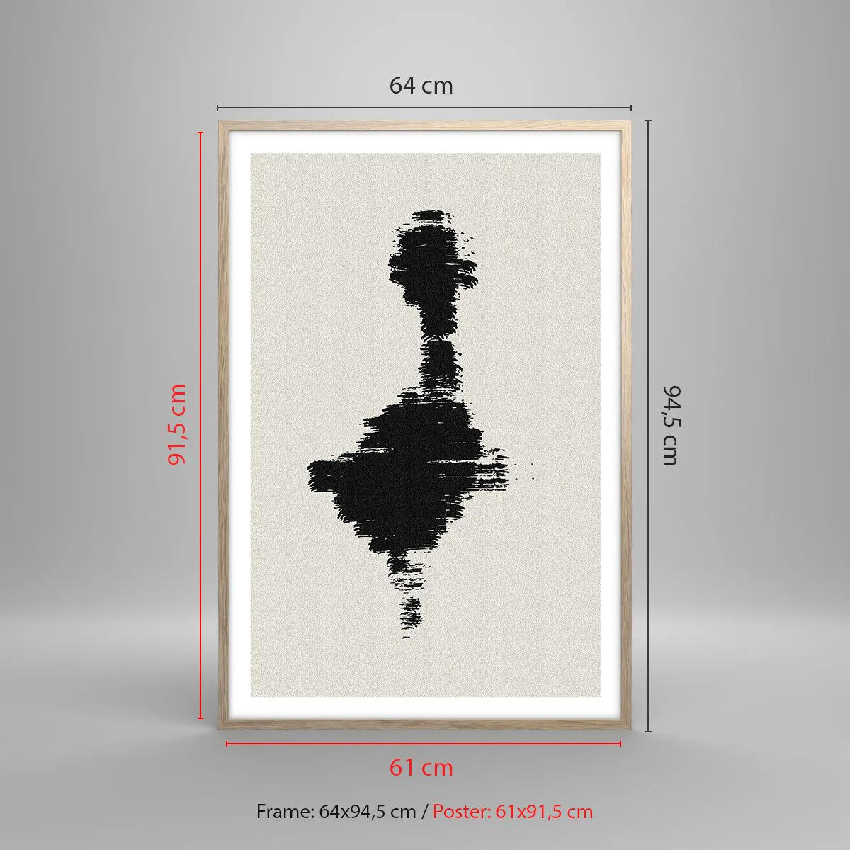 Plakat i ramme af lyst egetræ - Fantasiens vibrationer - 61x91 cm