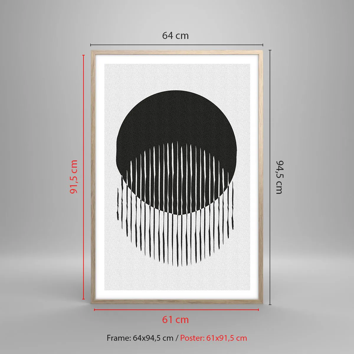 Poster in einem Rahmen aus heller Eiche - Sein Alter Ego - 61x91 cm