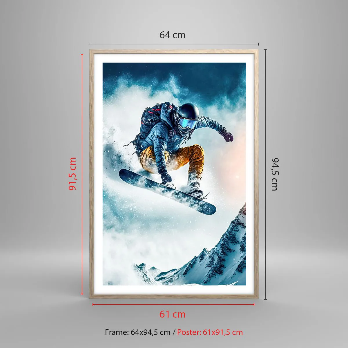Poster in light oak frame - Extreme Emotions - 61x91 cm