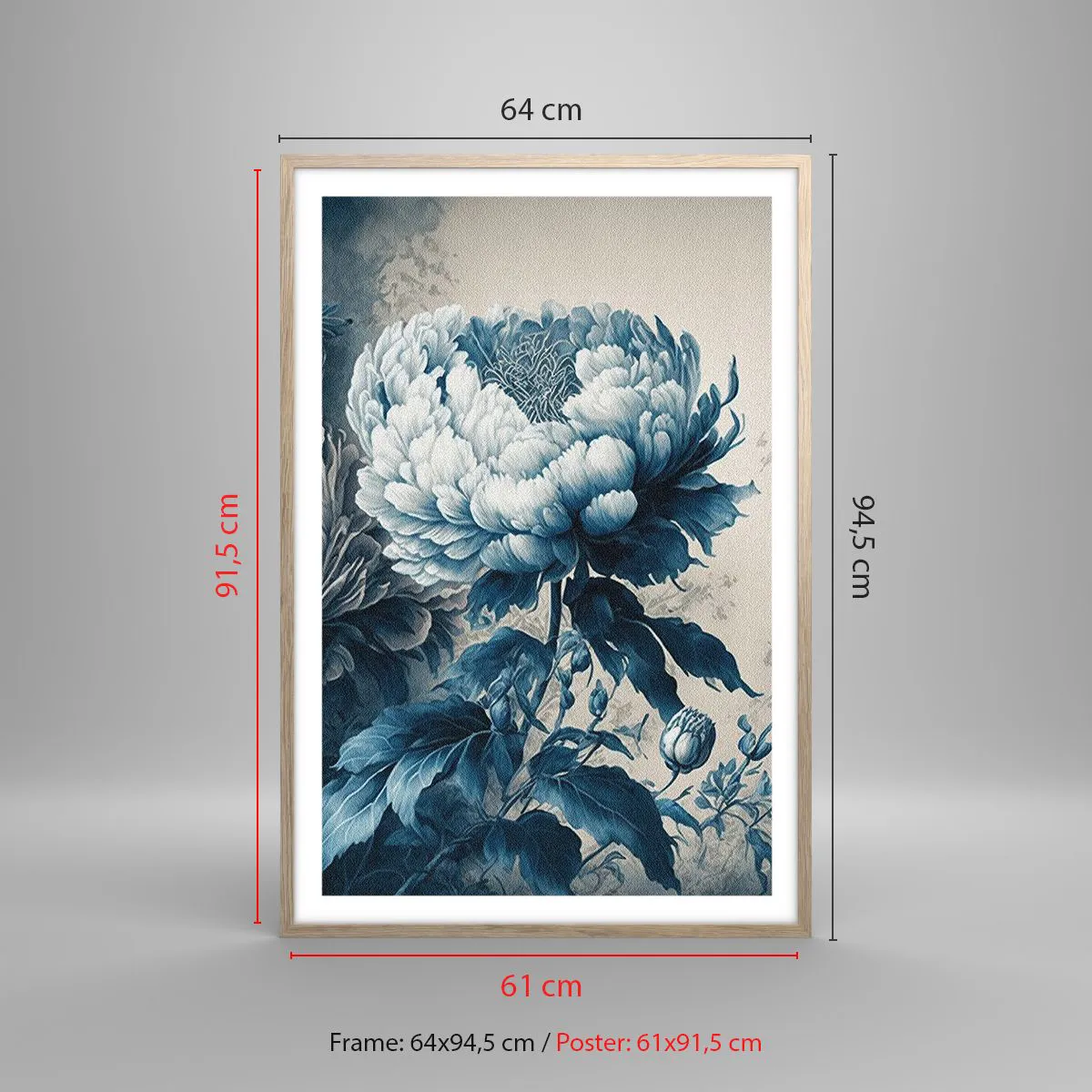 Plakát v rámu světlý dub - Shodný pár - 61x91 cm