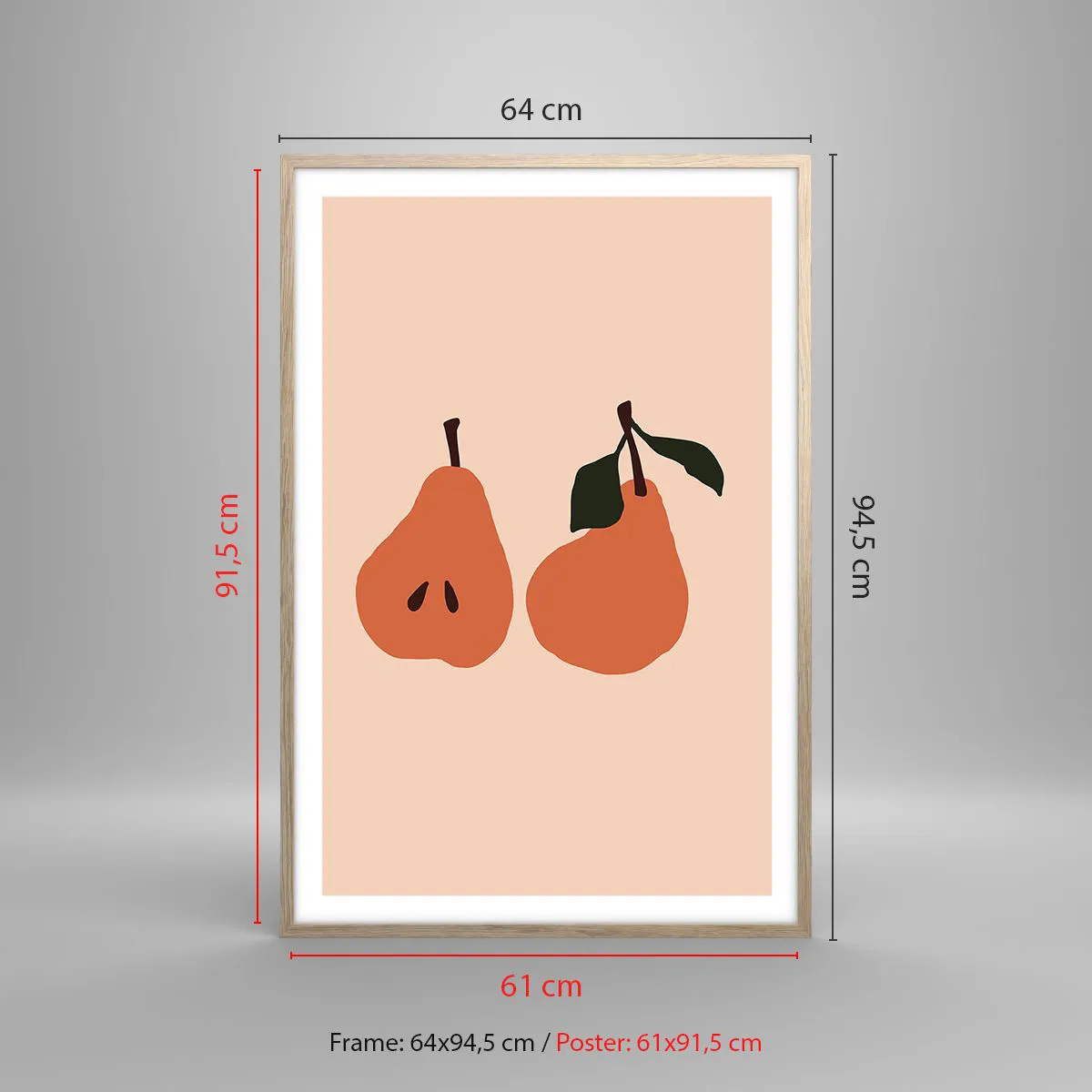 Plakát v rámu světlý dub - Čirá sladkost - 61x91 cm