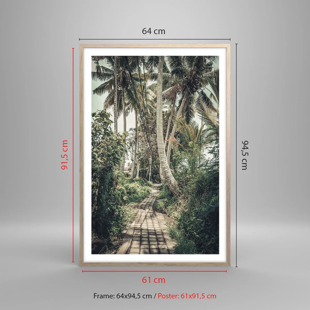 Een poster in een licht eiken lijst - Palmsteeg - 61x91 cm