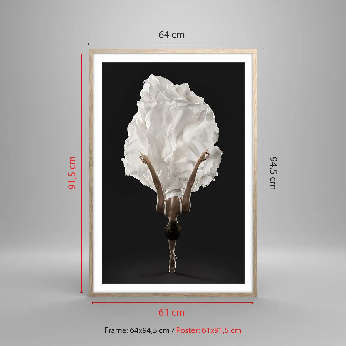 Plakát v rámu světlý dub - Jedinečná - 61x91 cm