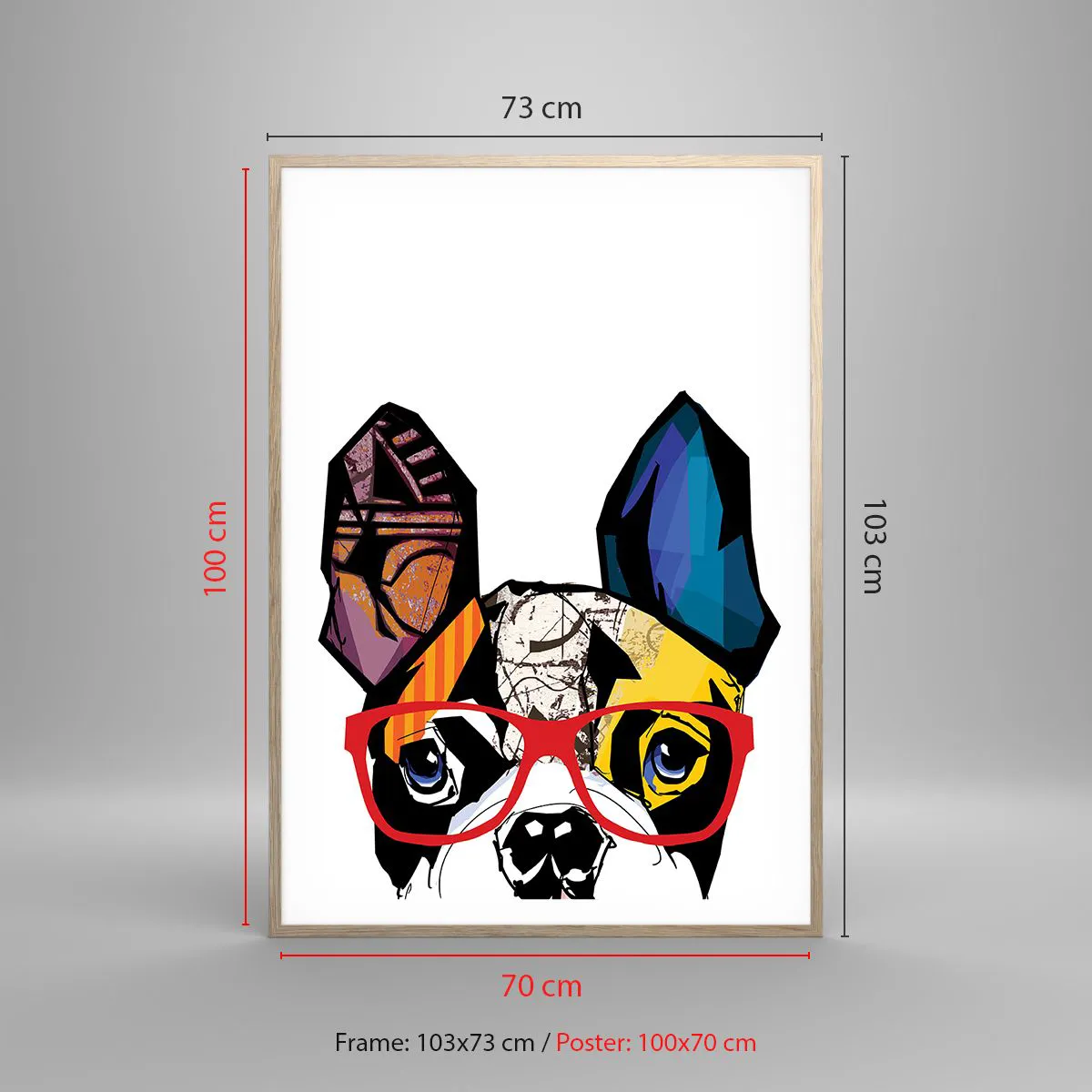 Poster in einem Rahmen aus heller Eiche - Intellektuelle - 70x100 cm