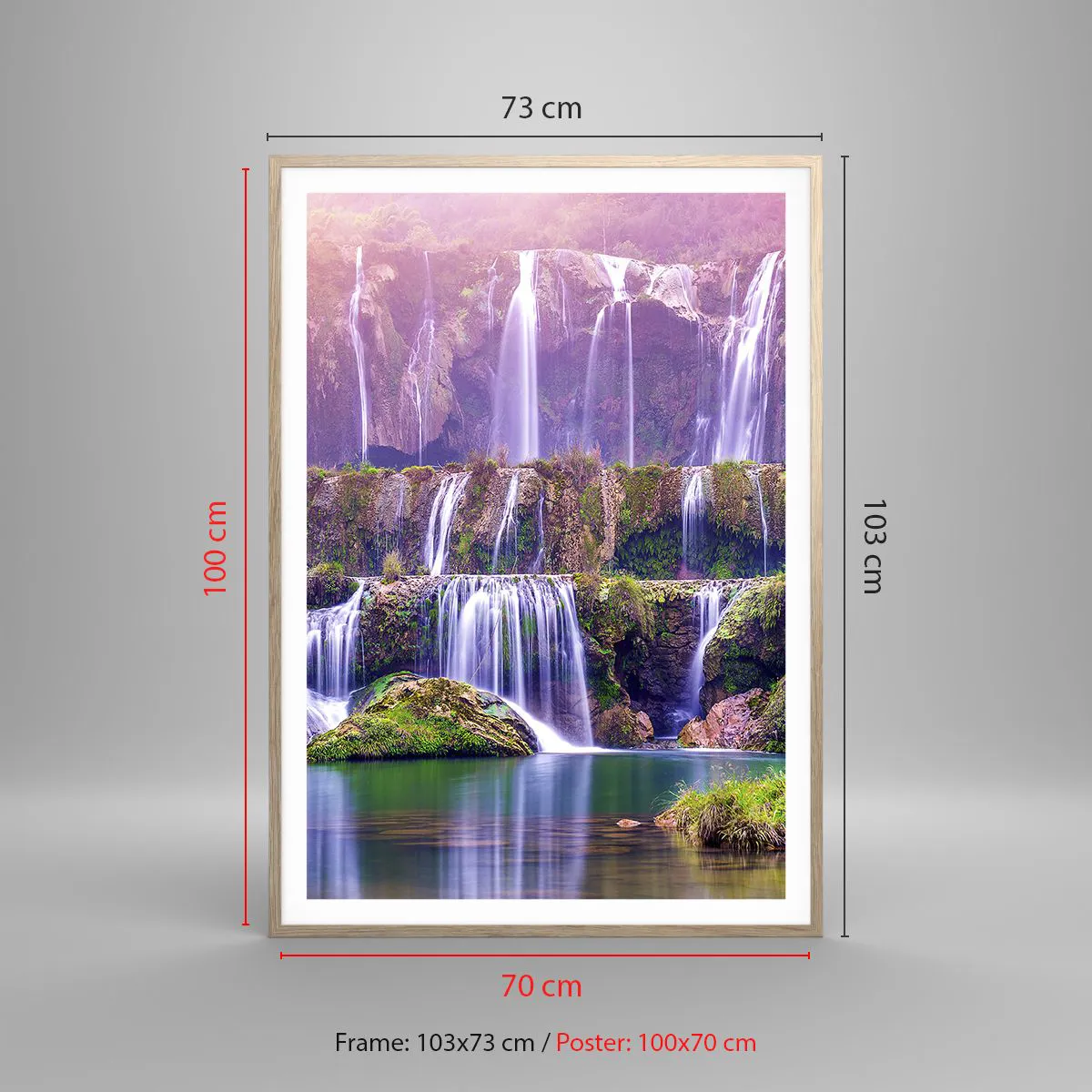 Affisch i ram av ljusek - Trappan till himlen - 70x100 cm