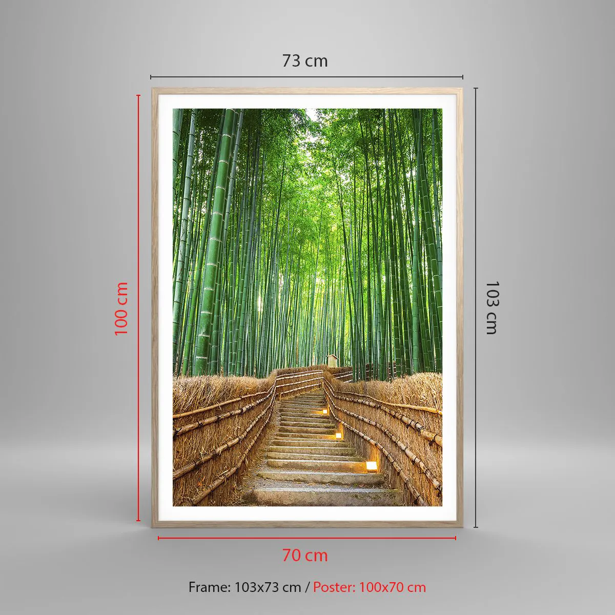 Poster in einem Rahmen aus heller Eiche - Die Essenz der asiatischen Natur - 70x100 cm