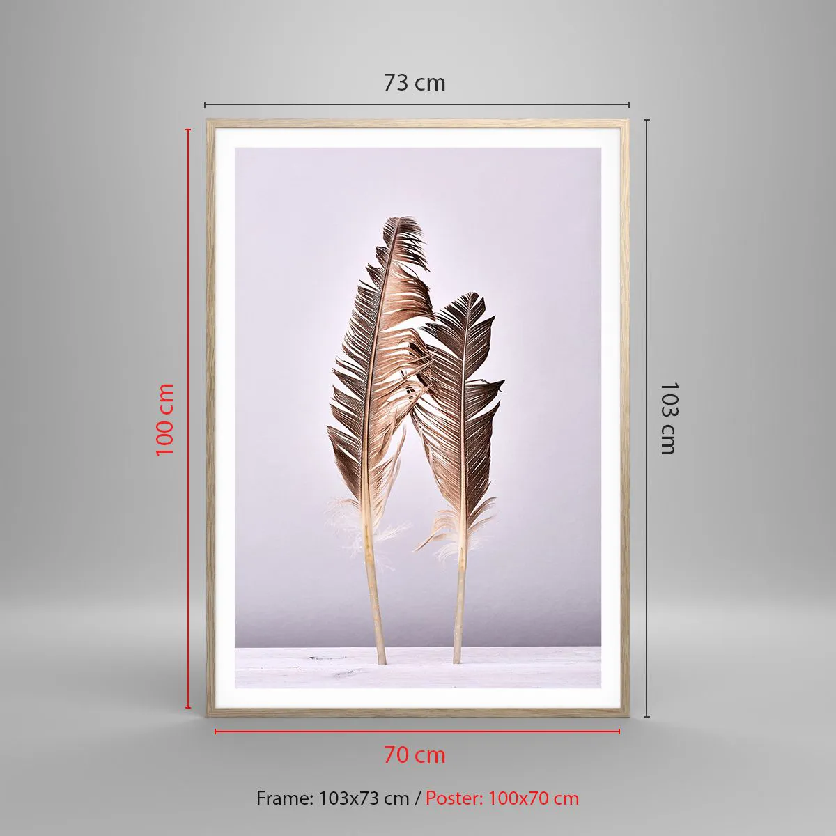 Póster en marco roble claro - Contra la nada - 70x100 cm