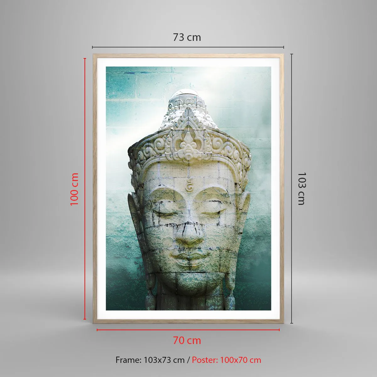 Poszter világos tölgy keretben - A fény kérése - 70x100 cm