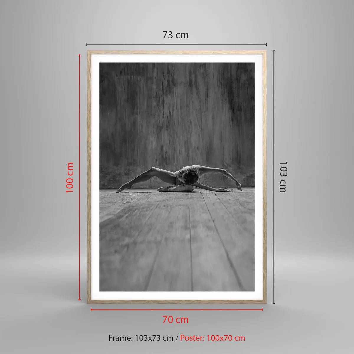 Affiche dans un chêne clair - Poster - Symétrie trouvée - 70x100 cm