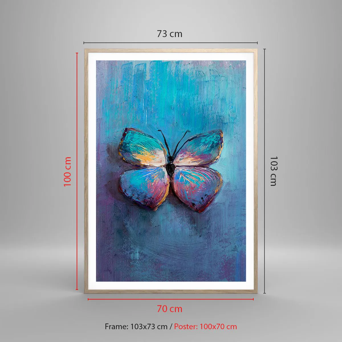 Poster in einem Rahmen aus heller Eiche - In all seiner Pracht - 70x100 cm