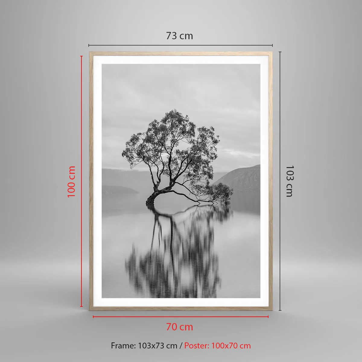 Plakat w ramie jasny dąb - Jest taki kraj - 70x100 cm