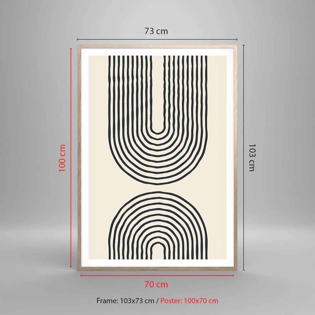 Poster în ramă de stejar deschis - În curând... - 70x100 cm