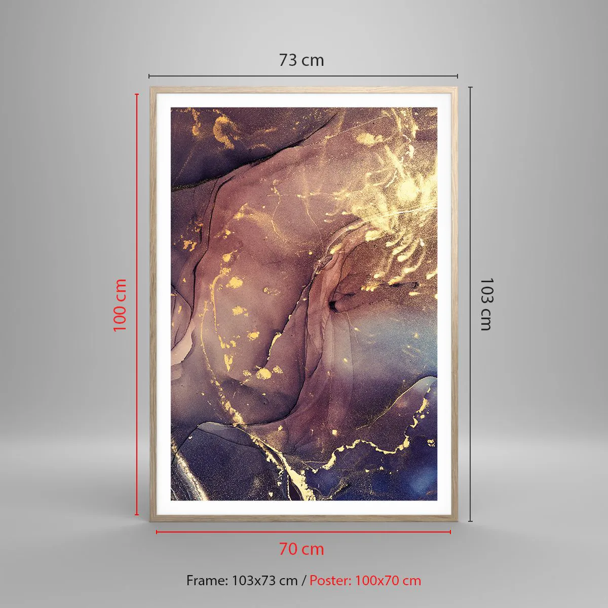 Poster in light oak frame - Matter and Spirit - 70x100 cm