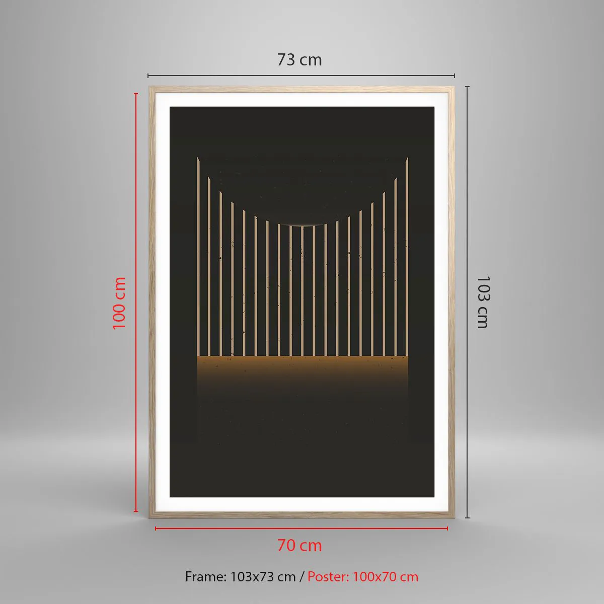 Affisch i ram av ljusek - Utforska mörkret - 70x100 cm