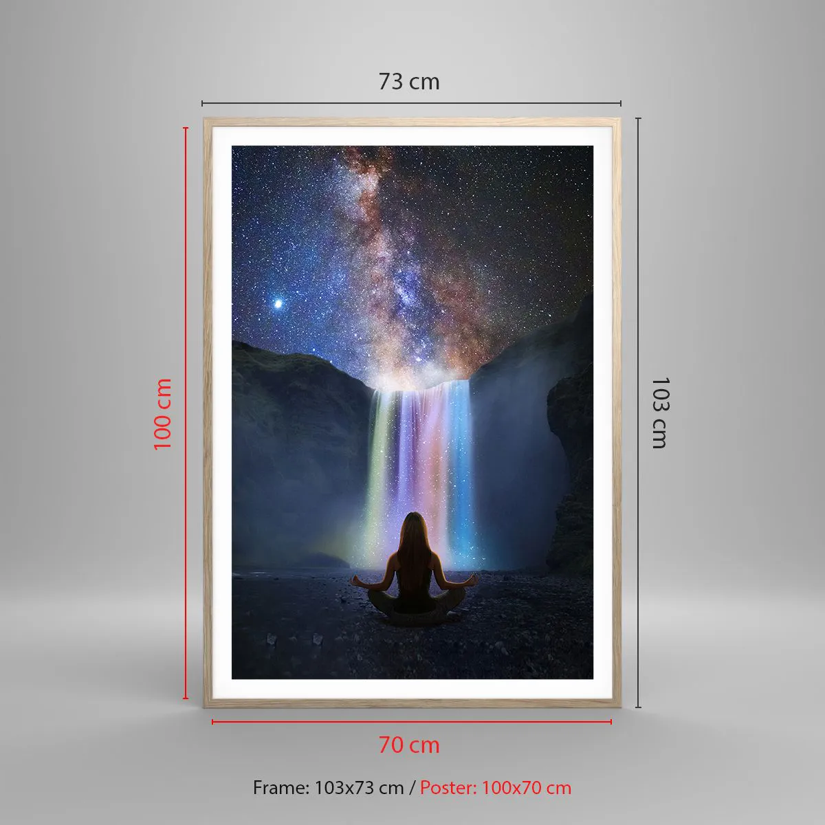 Poster in light oak frame - Absolute Harmony - 70x100 cm