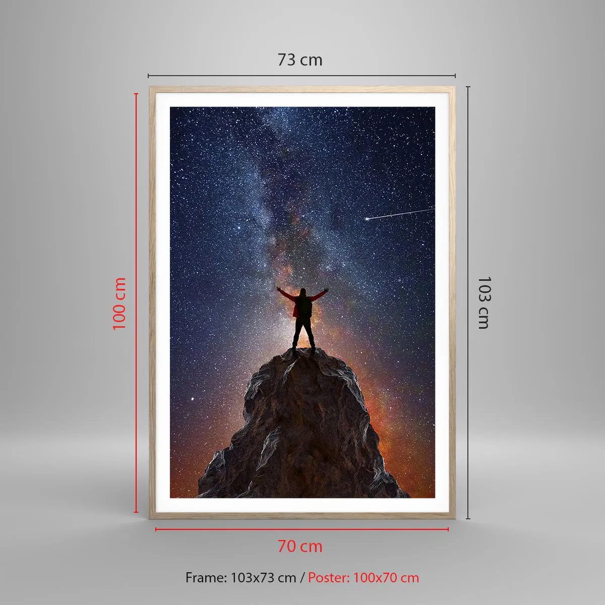 Poster în ramă de stejar deschis - Puterea este cu mine! - 70x100 cm