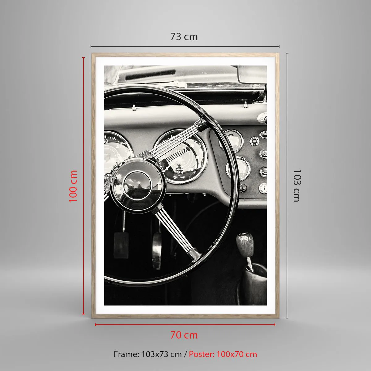 Poster in light oak frame - Collector's Dream - 70x100 cm