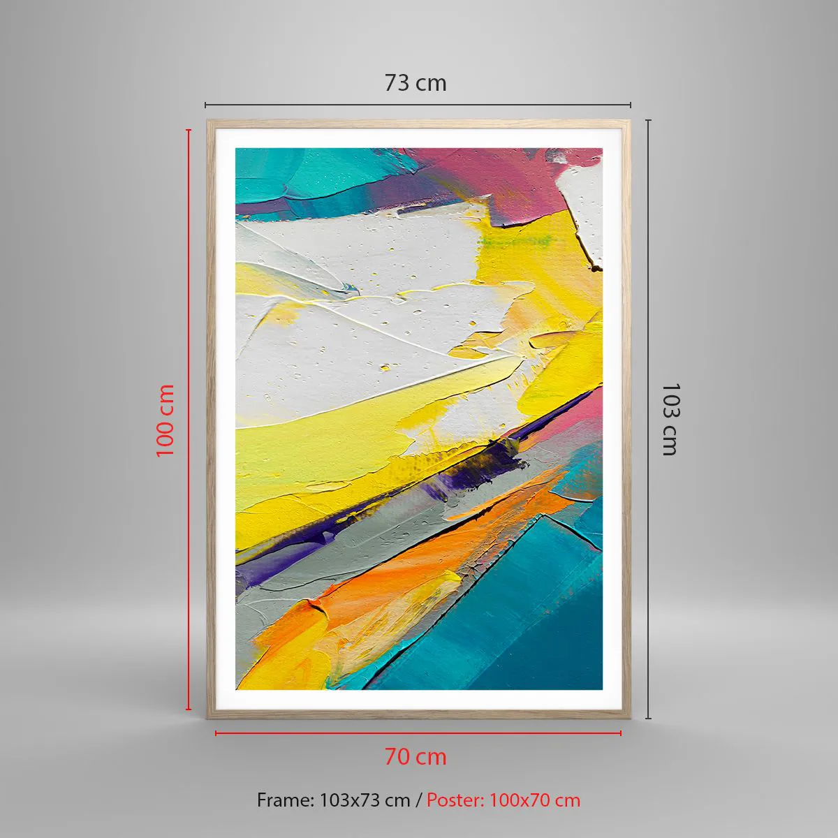 Plakat w ramie jasny dąb - Anatomia światła - 70x100 cm