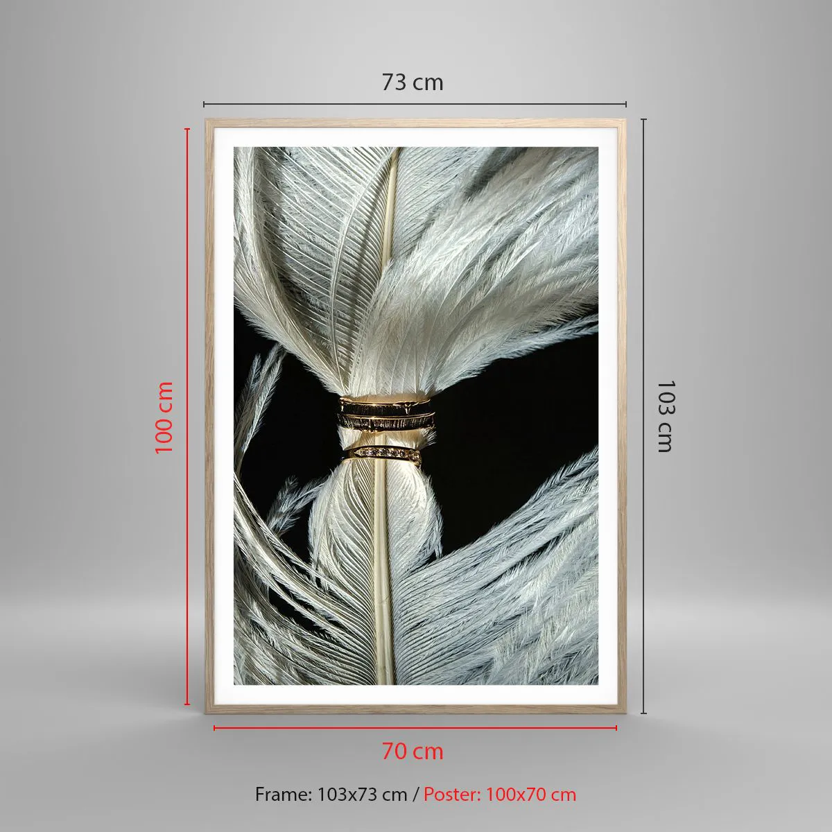 Affiche dans un chêne clair - Poster - ... et je ne te laisserai pas ... - 70x100 cm