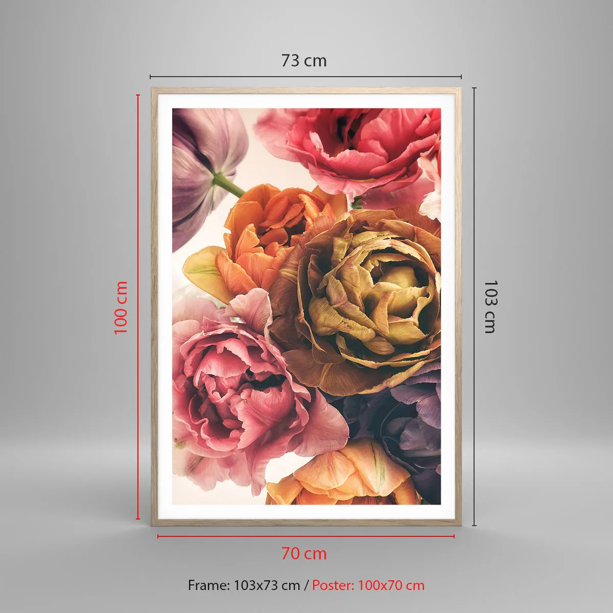 Poszter világos tölgy keretben - Az élet ünnepe - 70x100 cm