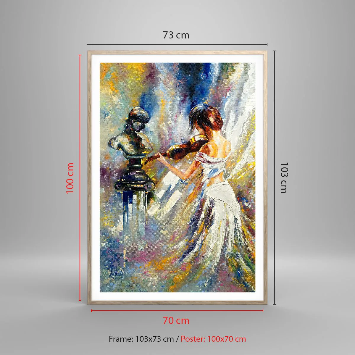 Plakat w ramie jasny dąb - Ożywić uczuciem - 70x100 cm
