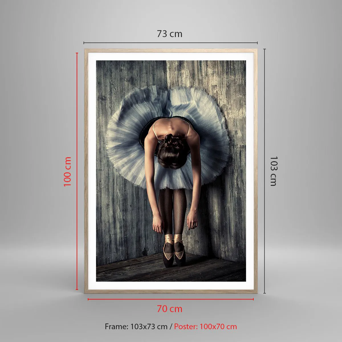 Plakát v rámu světlý dub - Když dohraje hudba - 70x100 cm