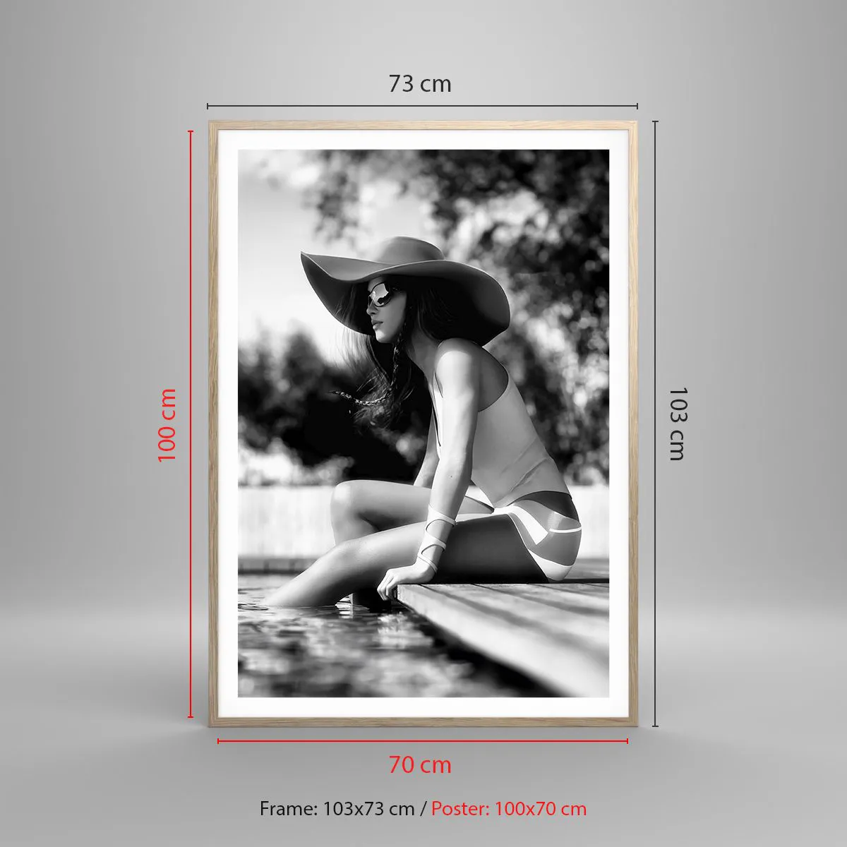 Poster in einem Rahmen aus heller Eiche - Sommertraum - 70x100 cm