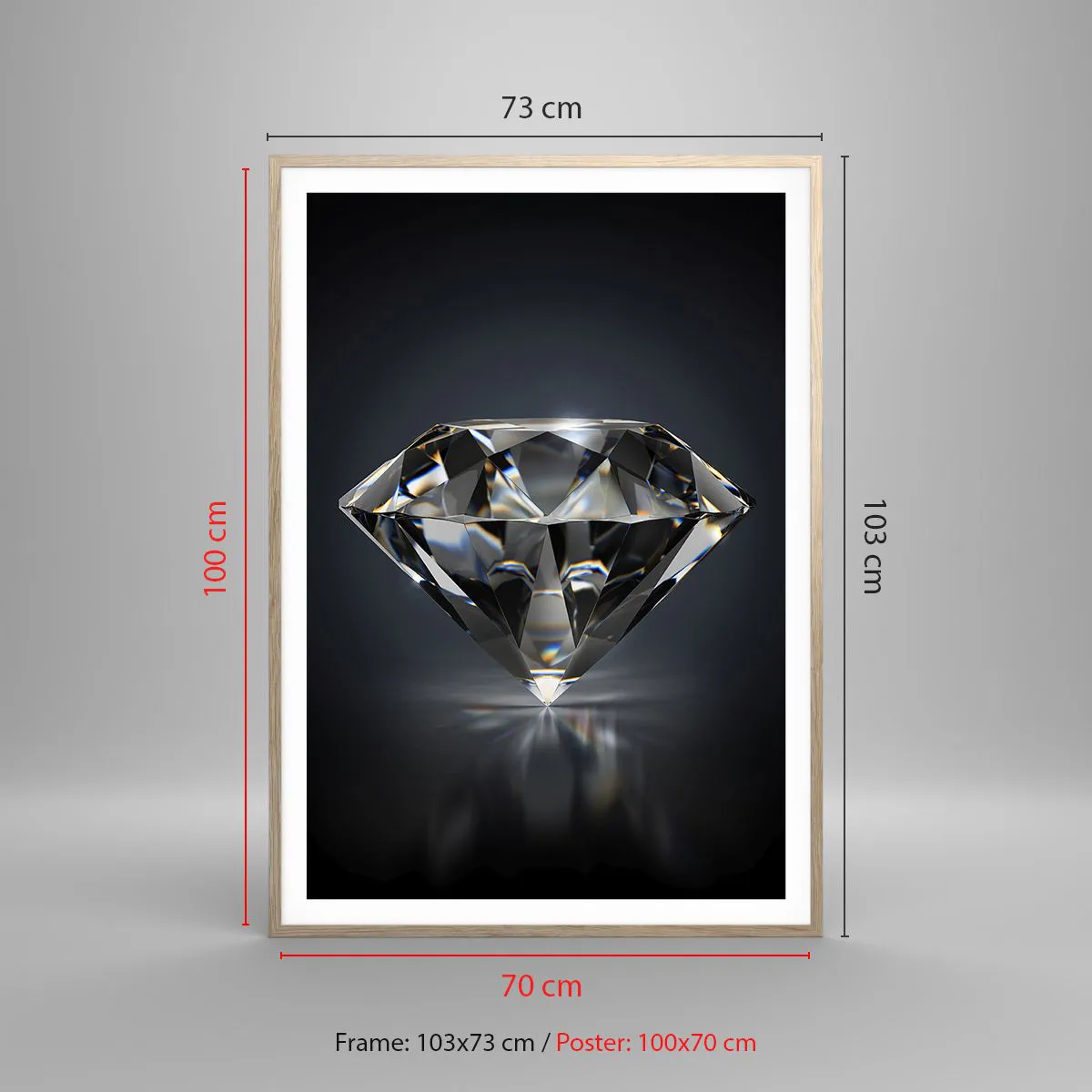 Plakát v rámu světlý dub - Best girls friend - 70x100 cm