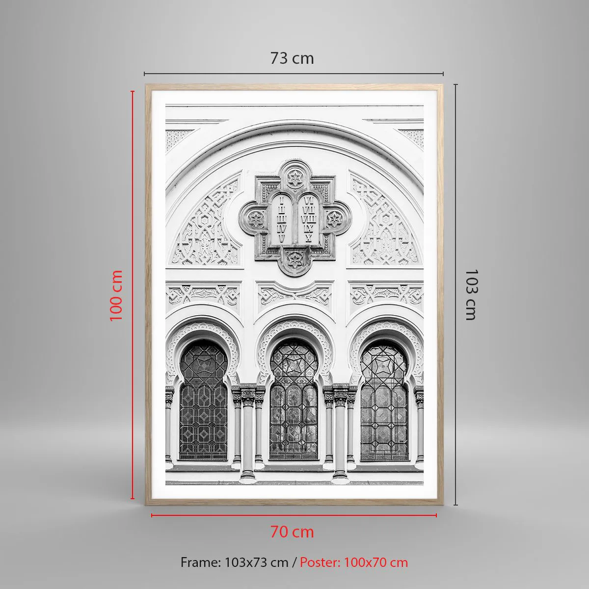 Poster in light oak frame - At the Crossroads of Cultures - 70x100 cm