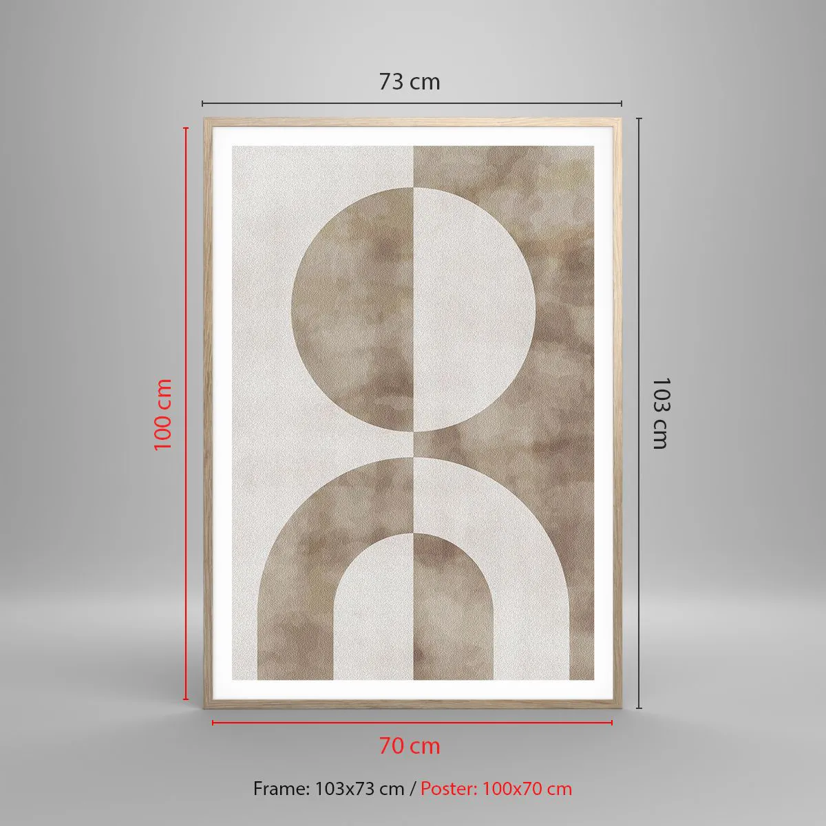 Pôster com moldura de carvalho claro - Semelhanças e diferenças - 70x100 cm
