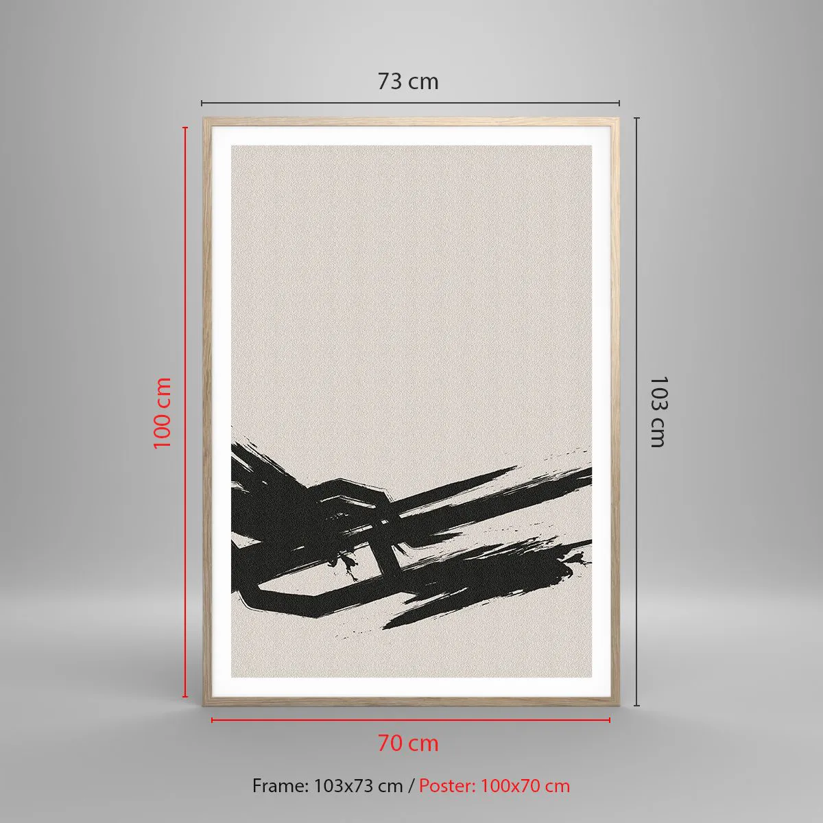 Affiche dans un chêne clair - Poster - Ruée imparable - 70x100 cm