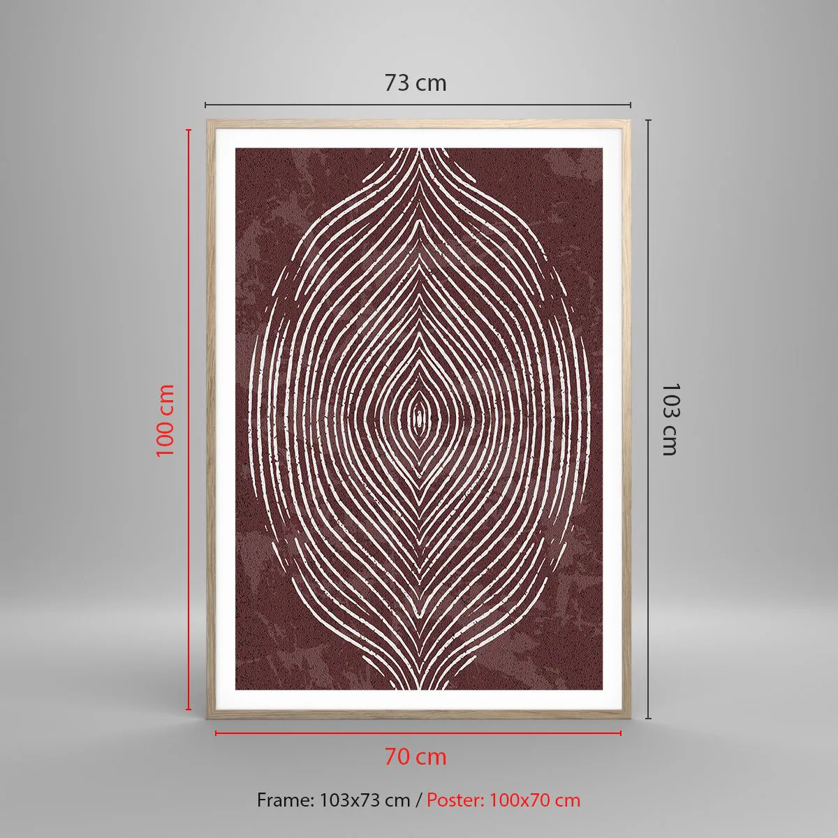 Poster in light oak frame - Space Talks - 70x100 cm