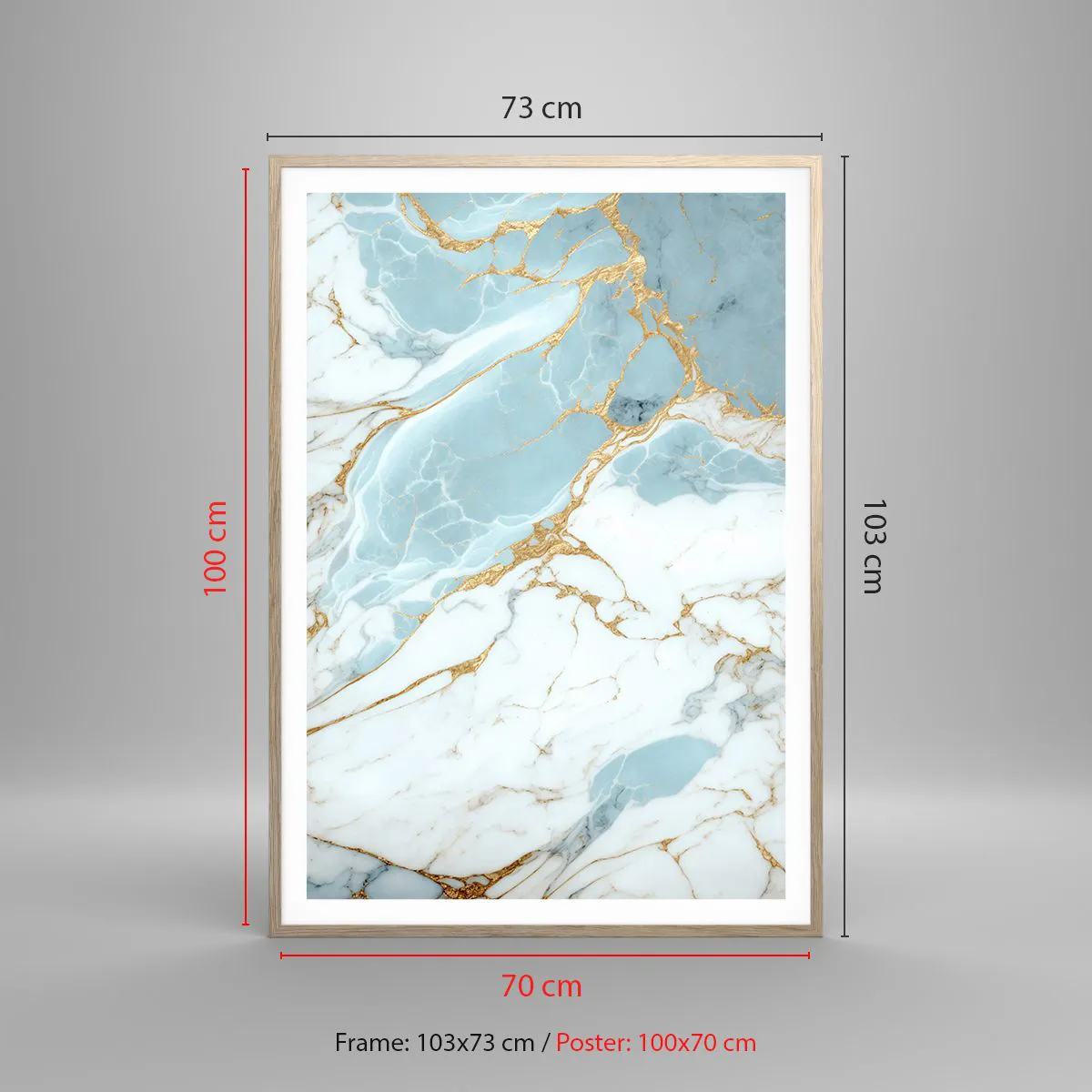 Poster in einem Rahmen aus heller Eiche - Reichtum des Steins - 70x100 cm