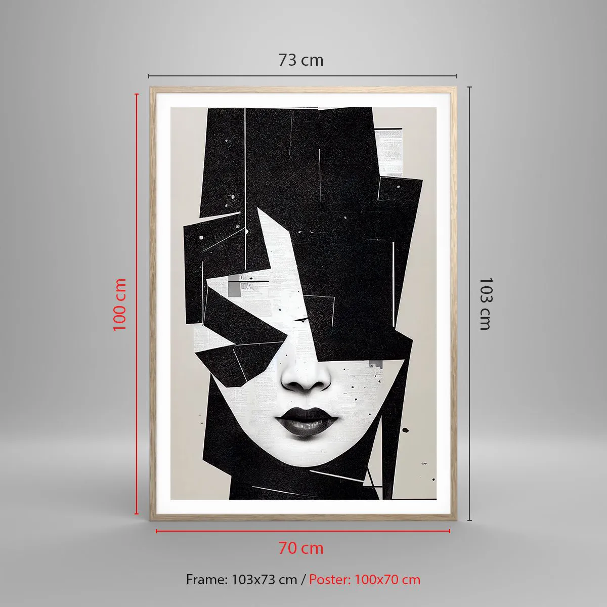 Poster in einem Rahmen aus heller Eiche - Tief verborgen - 70x100 cm