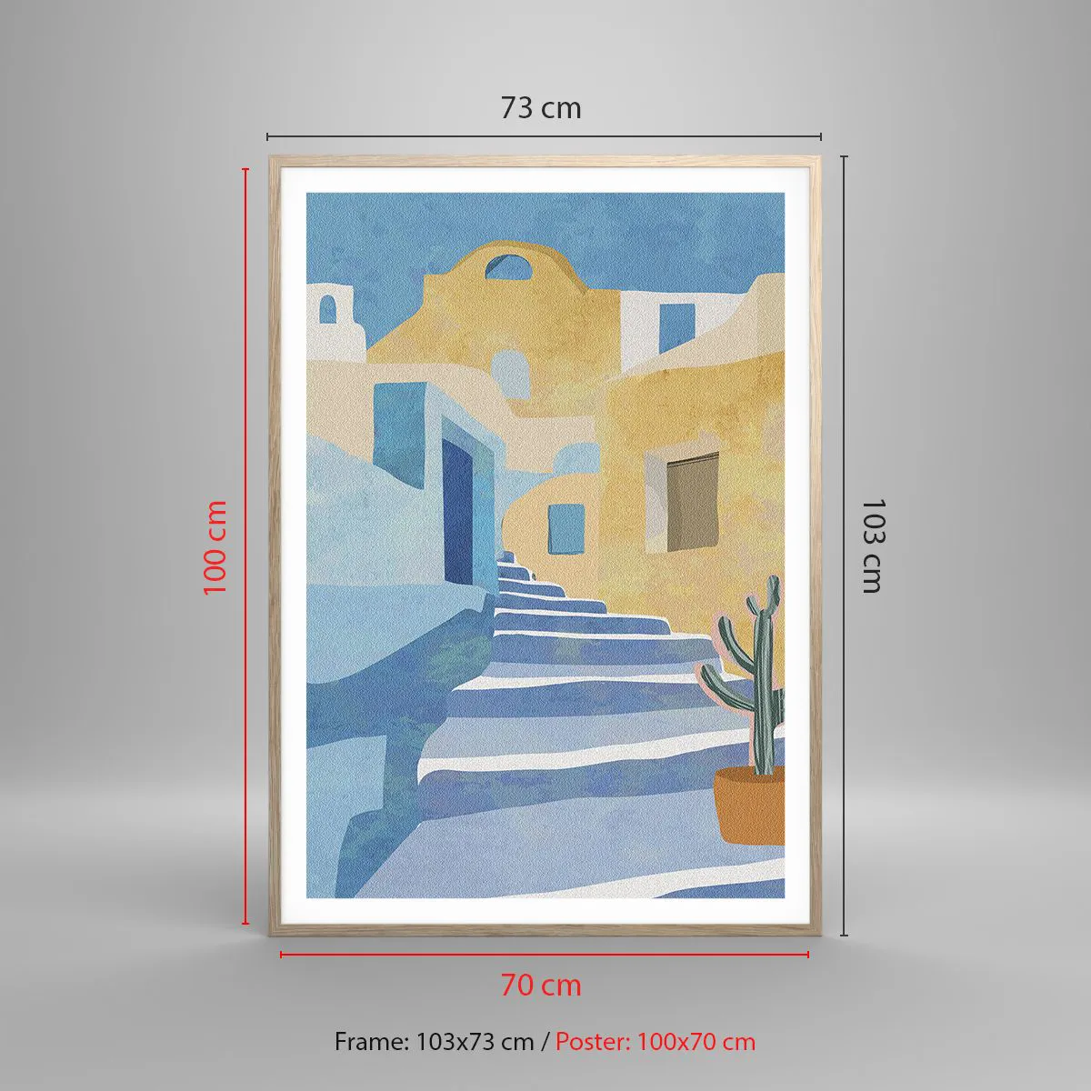 Poster in einem Rahmen aus heller Eiche - Ein Tag in einer arabischen Stadt - 70x100 cm