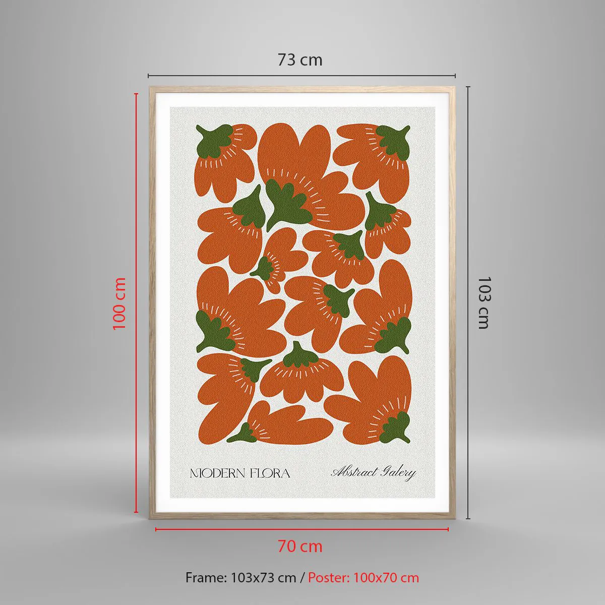 Pôster com moldura de carvalho claro - Da vida das flores - 70x100 cm