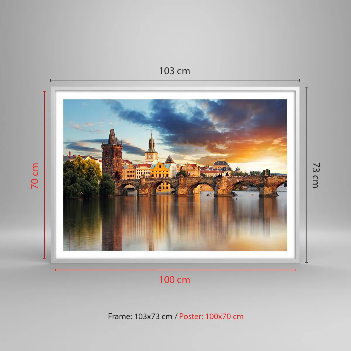 Plakat w białej ramie - Piękna od wieków - 100x70 cm