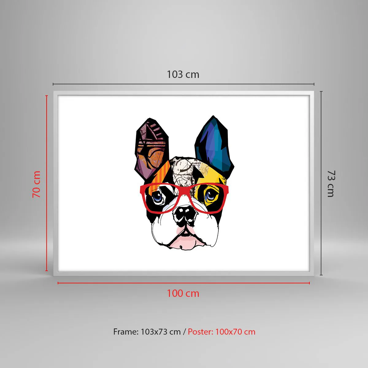 Poszter fekete keretben - Értelmiségi - 100x70 cm