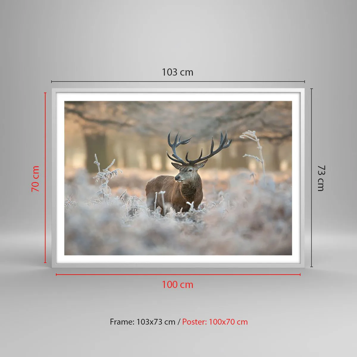 Poster in cornice bianca - Fresco mattino - 100x70 cm