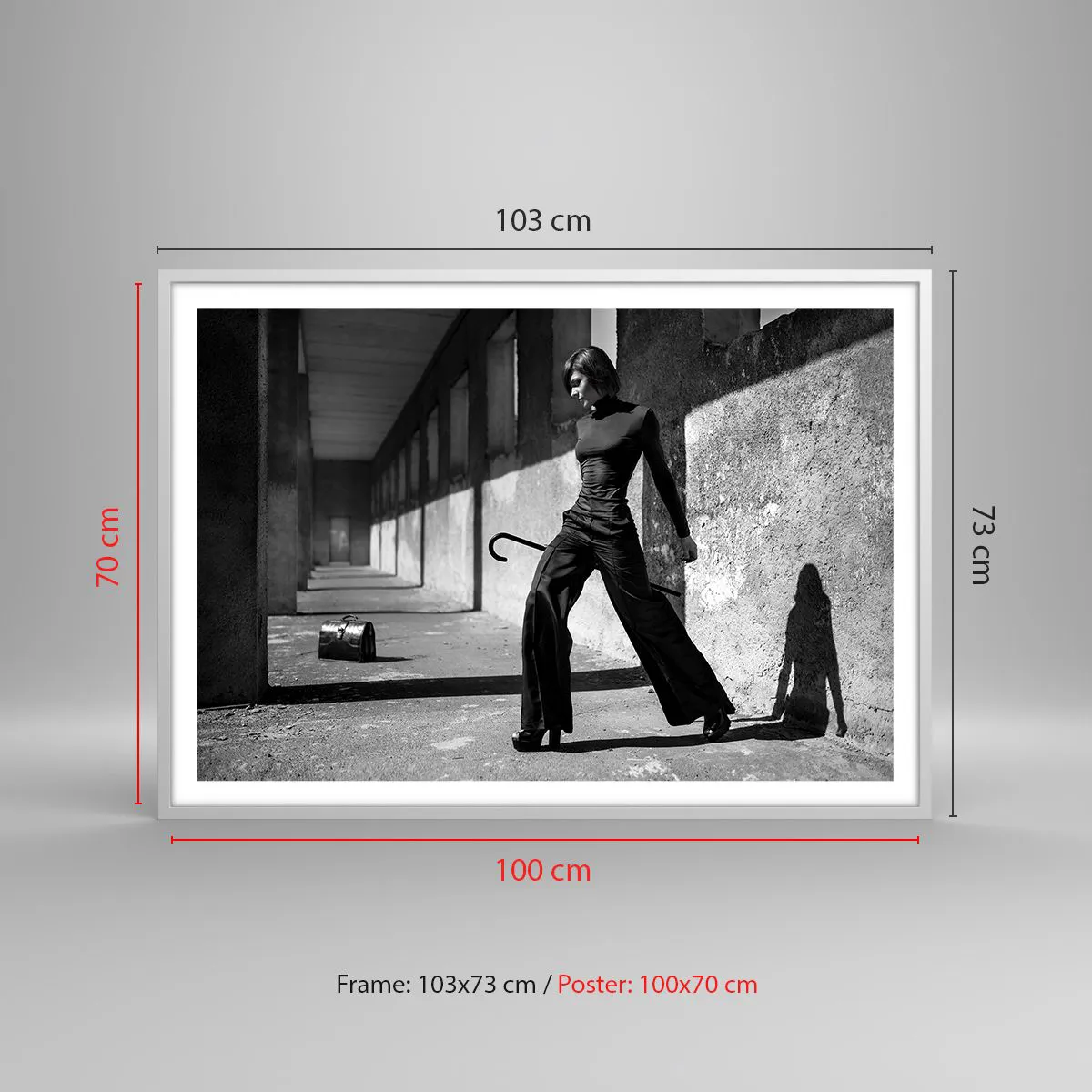 Poster in cornice bianca - Eleganza cittadina - 100x70 cm